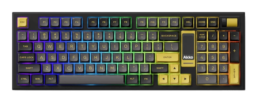 KEYBOARD WRL 5098B PLUS/ BLACK/ GOLD 6925758630917 AKKO