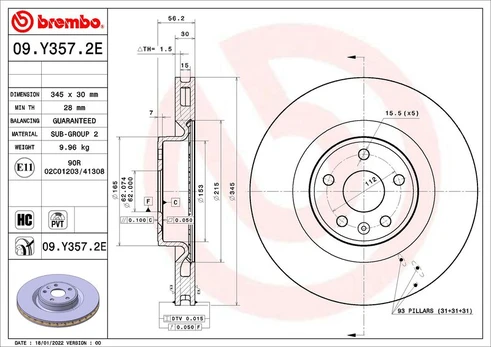 Stabdžių rinkinys, diskiniai stabdžiai BREMBO KT 08 005
