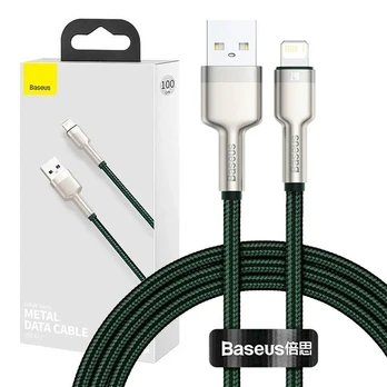 Baseus Cafule Series Kabelis USB Į IP 2.4A 1m Žalias