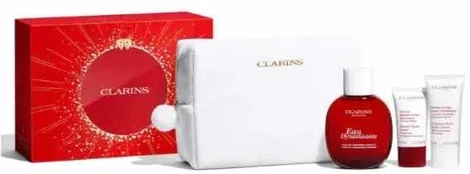 Clarins Eau De Soin Eau Dynamisante, 100 ml Set 4 Pieces