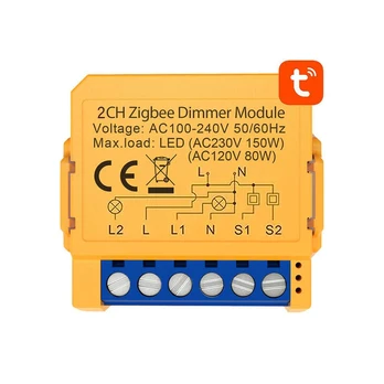 Avatto 2 kanalų Zigbee šviesos reguliatorius (dimeris) ZDMS16-2 TUYA