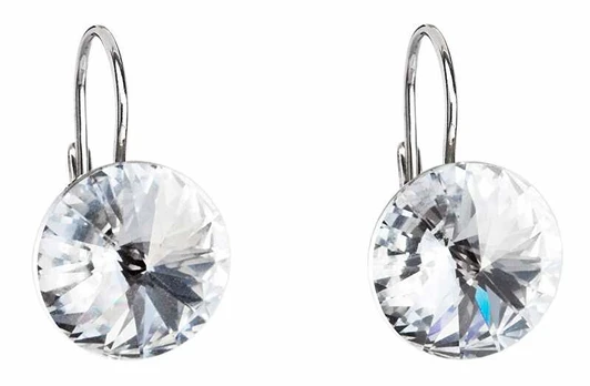 Evolution Group Sidabrinis earrings with Swarovski crystals 31106.1