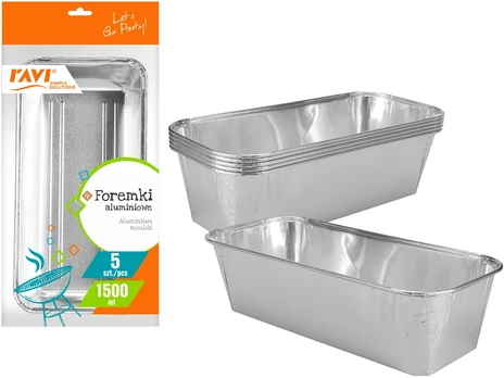 Aliuminio formos 1500 ml, 5 vnt., 23.2 x 9 x 41, 00112, Simple Solution