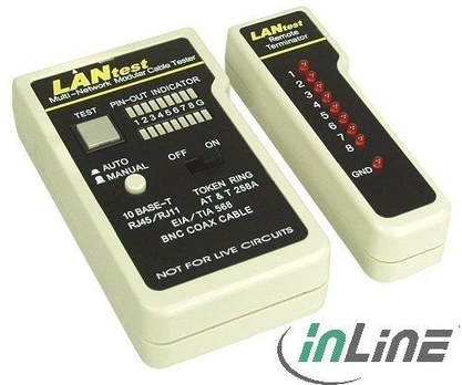 InLine BNC / RJ11 / RJ45 (79998) tinklo kabelių testeris