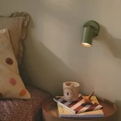 Sieninis prožektorius su kabeliu ir kištuku, GU10, žalias
