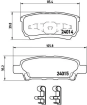 Stabdžių trinkelių rinkinys, diskinis stabdys BREMBO P54034 kaina