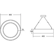 BRUMBERG Biro Circle Ring10 Ø 45cm aukštyn/žemyn DALI sidabrinis 4000K