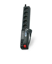 Plug socket strip: protective | Sockets: 5 | 250VAC | 10A | black
