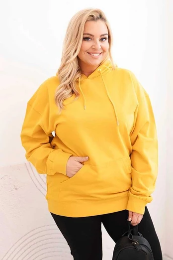 Džemperis Plus Size garstyčių su kapišonu – universalus pasirinkimas