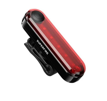 Galinis dviračio žibintas "Superfire BTL01", USB, 230 mAh
