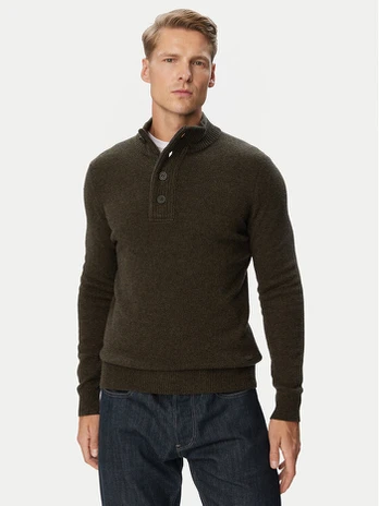 Barbour Megztinis Elbow MKN0585GN73 Chaki Regular Fit