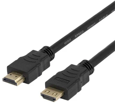 Deltaco High-Speed Flex HDMI cable, 4M, w/lock, 4K UHD, juodas