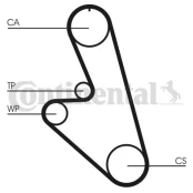 Paskirstymo diržas CONTINENTAL CTAM CT959 kaina