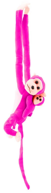 Pliušinis žaislas beždžionė Lean Toys, rožinis, 90 cm
