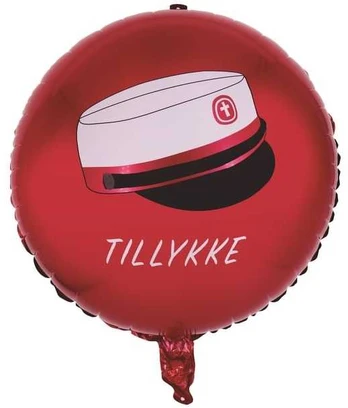 Scanseason As Rød folieballon med studenterhue