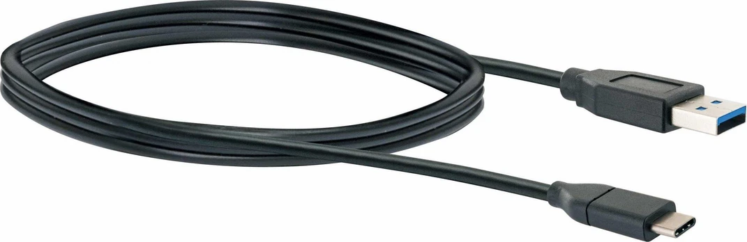 Kabelis USB Schwaiger USB-A - USB-C 1 m Juodas (CK3141533)