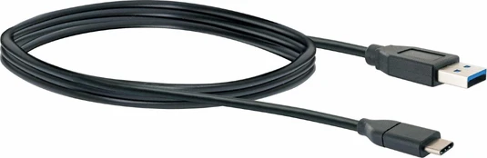 Kabelis USB Schwaiger USB-A - USB-C 1 m Juodas (CK3141533) kaina