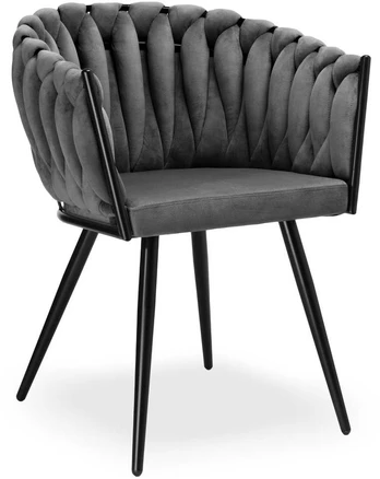 ASTON VELVET austinė aksominė kėdė, grafitas