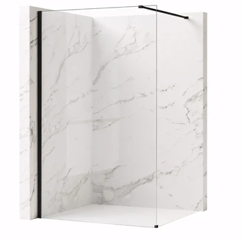 Dušo siena Rea Flexi Transparent / Juodas 110