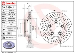 Stabdžių diskas BREMBO 09.C880.11 kaina