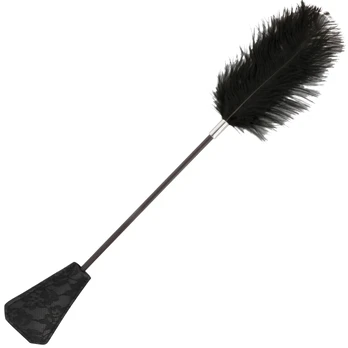 Darkness Black Dual-Ended Feather Crop 56cm - Elegant Sensation Tool