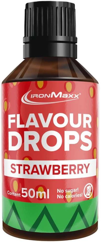 IronMaxx Flavour Drops (skonio lašai) 50 ml. (Strawberry skonis)