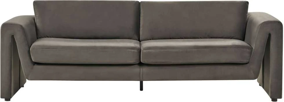Beliani Sofa welurowa grafito pilka MAUNU