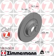 Stabdžių diskas ZIMMERMANN 530.2458.20 kaina