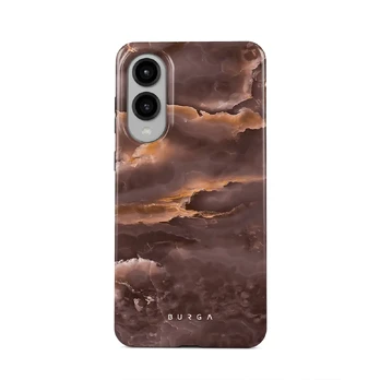 Fire Wood - Brown Marble Samsung Galaxy S25 Edge Case