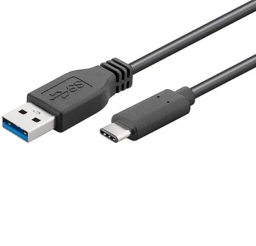 Kabelis USB MicroConnect USB-A - USB-C 1 m Juodas (USB3.2CA1)