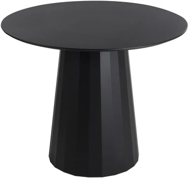 Beliani Valgomojo stalas PLATO juodas 100 cm metalinis