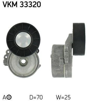 diržo įtempiklis, V formos rumbuotas diržas SKF VKM 33320