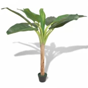 Dirbtinis bananmedis su vazonu, 150 cm, žalias kaina