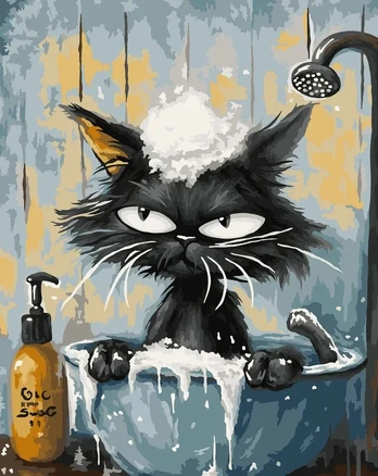 Paint by Numbers kit "Shower time" 40x50 cm W034 0425