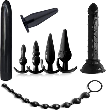 Analinių kištukų ir dildo rinkinys