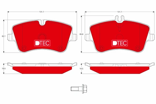 TRW GDB1413DTE Brake pad set