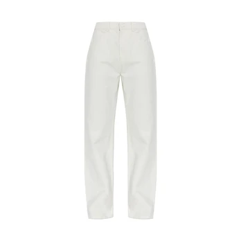 Tiesūs džinsai moterims, Balta, Large fit jeans