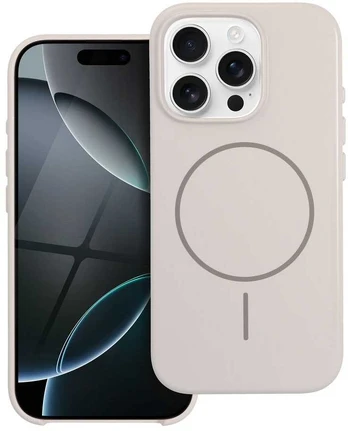 Premium Glossy Mag Cover compatible with MagSafe and Camera Control button for IPHONE 16 PRO baltas