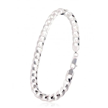 Sidabrinė grandinėlė Curb 6.9 mm , briaunų apdirbimas deimantu