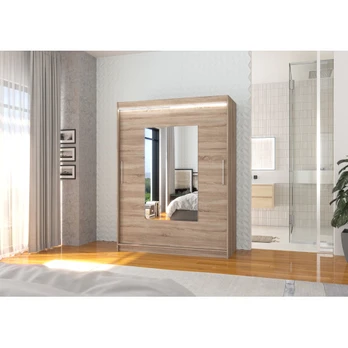 Sliding wardrobe with mirror and lighting LED DORRIGO 150