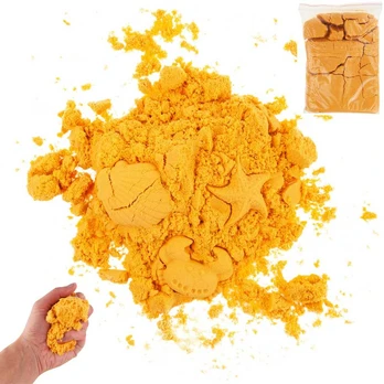 Kinetinis smėlis, 1kg., geltonas