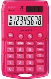Rebell Starlet PK, Pocket, Basic, 8 digits, 1 lines, Baterija/Solar, Rožinė