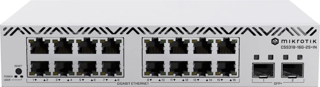 Mikrotik Switch|MIKROTIK|16x10Base-T / 100Base-TX / 1000Base-T|CSS318-16G-2S+IN