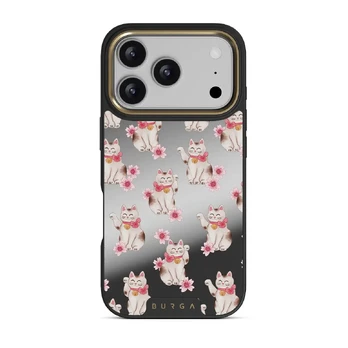 Maneki Neko - iPhone 17 Pro Case, Elite Mirror Dark (MagSafe) / Gold
