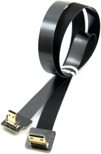 Fpv Micro Hdmi į Mini Hdmi Fpc plokščias kabelis 50cm