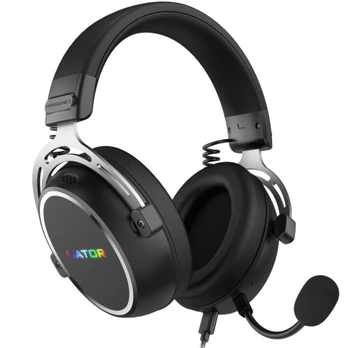 Hator HYPERGANG 3 USB black, Hi-Res, Virtual 7.1, Rainbow RGB, Aluminium fork