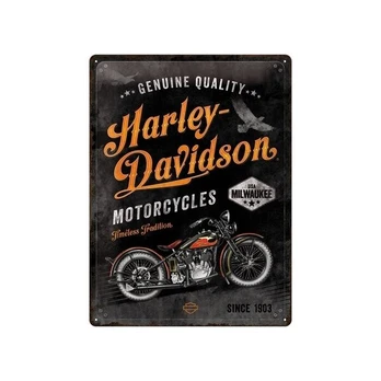 Metalinė plokštė 30x40 cm / Harley-Davidson - Timeless Tradition