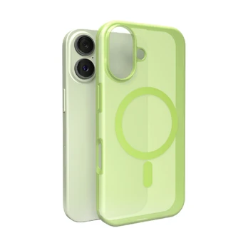 Puro Daylight Magsafe Compatible Silikoninis dėklas for iPhone 17 - Translucent Žalias