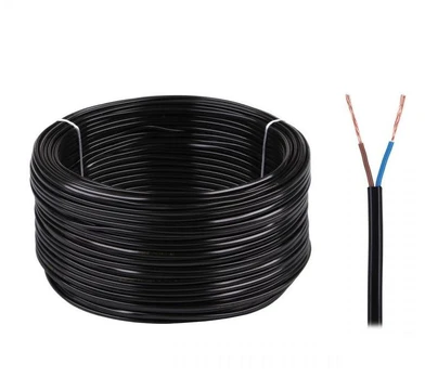 Kabelis OMYp 2x0.5mm juodas 1m