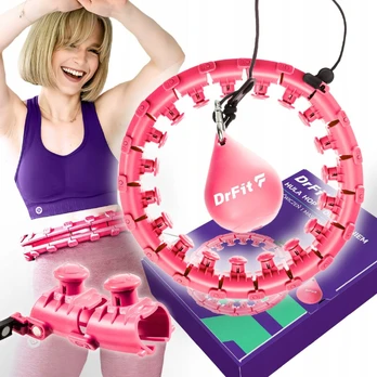 Apsunkintas lankas DrFit su iškilimais, 120 cm, rožinis